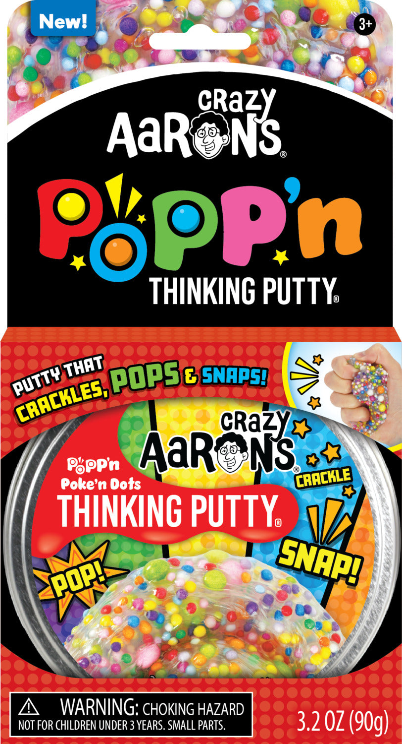 Poke&#39;n Dots Popp&#39;n Putty 4&quot; Thinking Putty Tin