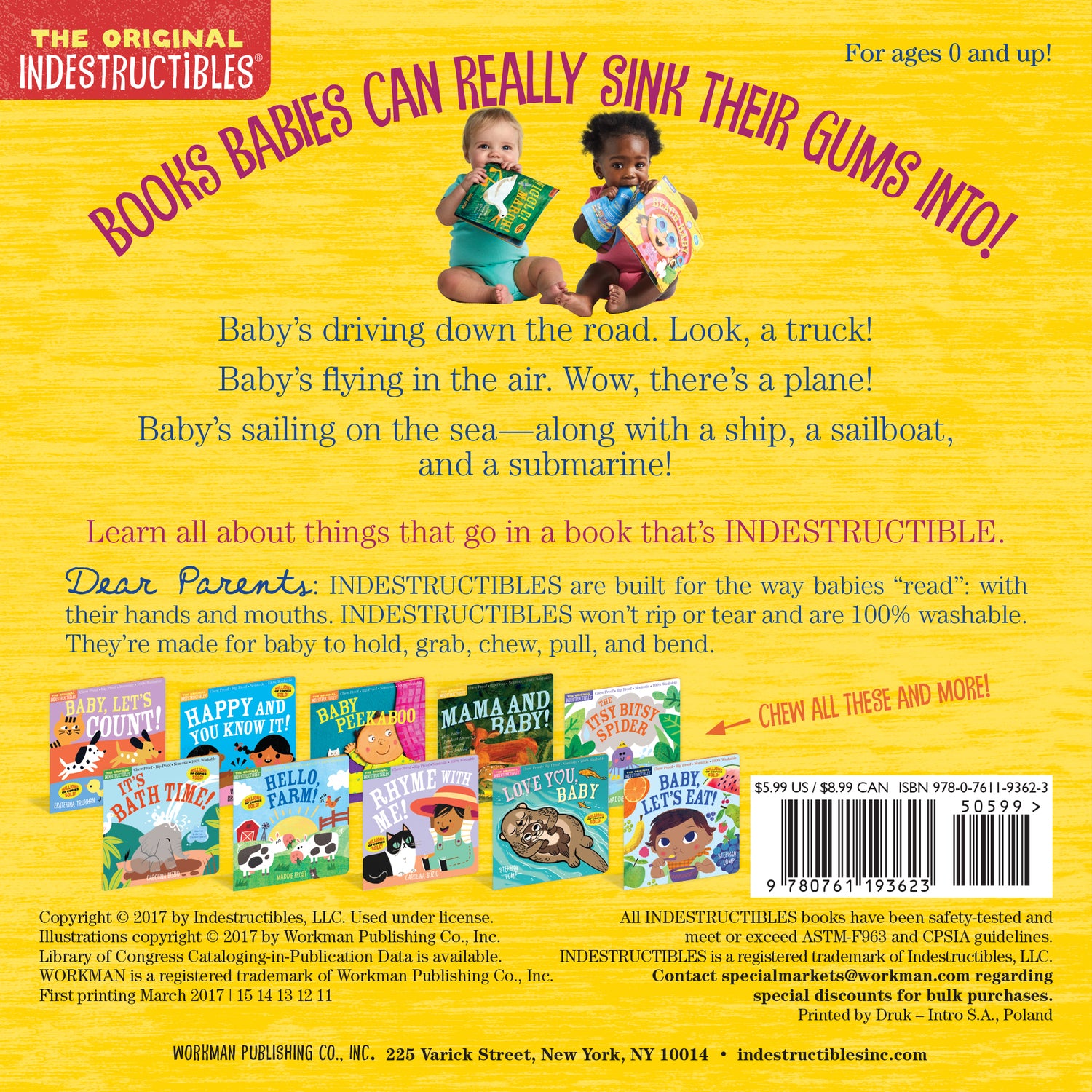 INDESTRUCTIBLES: THINGS THAT GO! – Funky Monkey Toys & Books