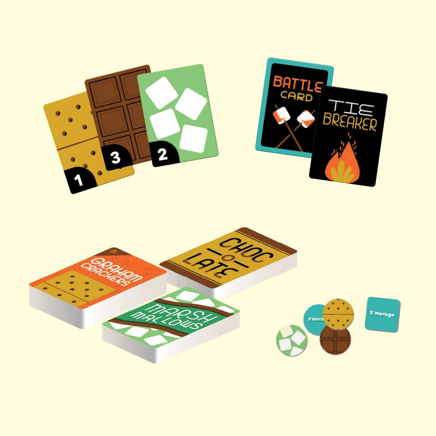 S&#39;mores Wars: The Campfire Card Game of Snack Attacks (Competitive Card-Drafting Marshmallow Game for the Whole Family, Fast and Fun Food-Themed Card Game)