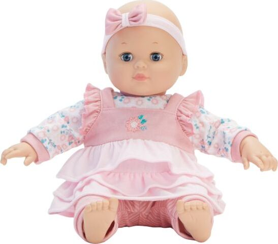 Baby Cuddles Pink Floral Light Skin Tone (includes a bottle) (14" doll)