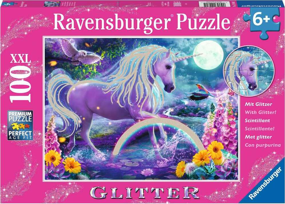 Glitter Unicorn (100 pc Glitter Puzzle)
