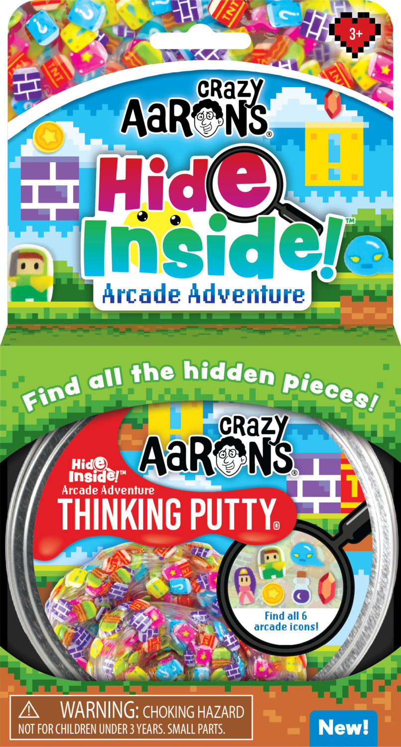 Arcade Adventure Hide Inside 4&quot; Thinking Putty Tin