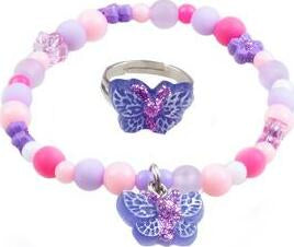 Sparkle Butterfly Bracelet &amp; Ring Set