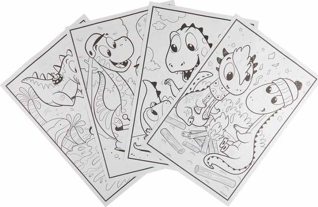 96-Page Coloring Book, Prehistoric Pals