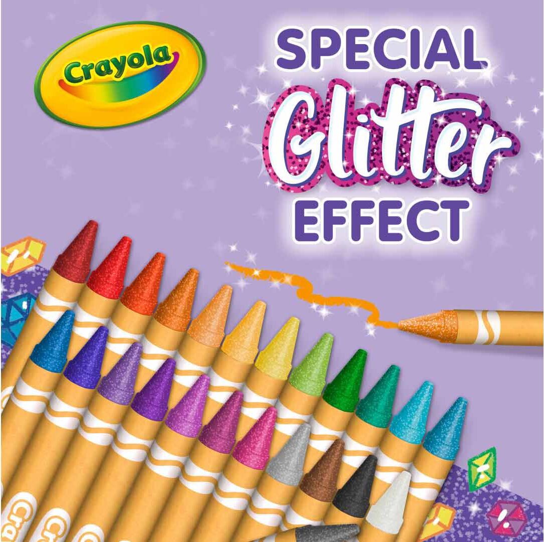 24 Ct Glitter Crayons