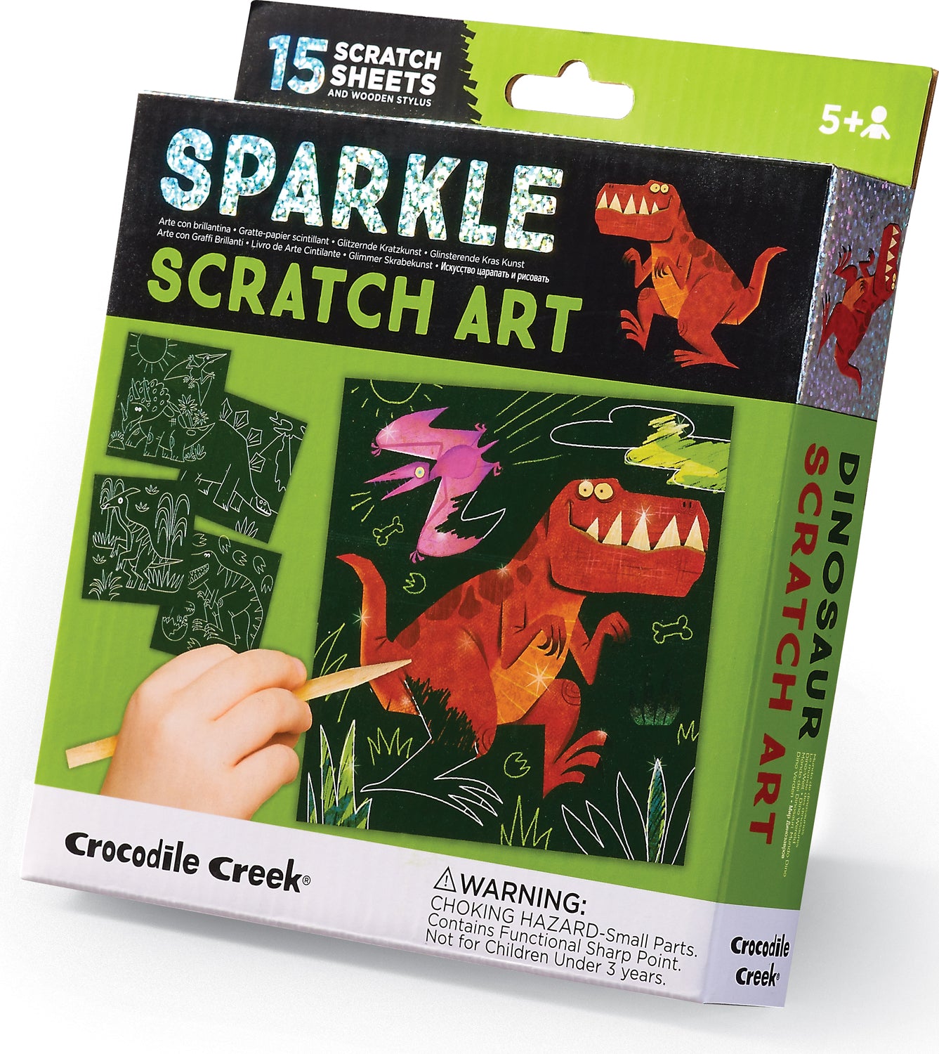 Sparkle Scratch Art - Dinosaur 