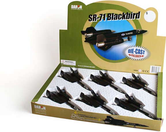 SR-71 Blackbird Pullback 6 Piece Asst In Counter Display