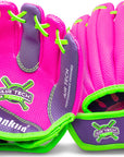 8.5 Pink/Purple Airtech Baseball Glove with Ball