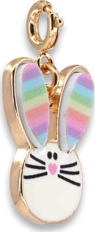 Gold Rainbow Bunny Charm
