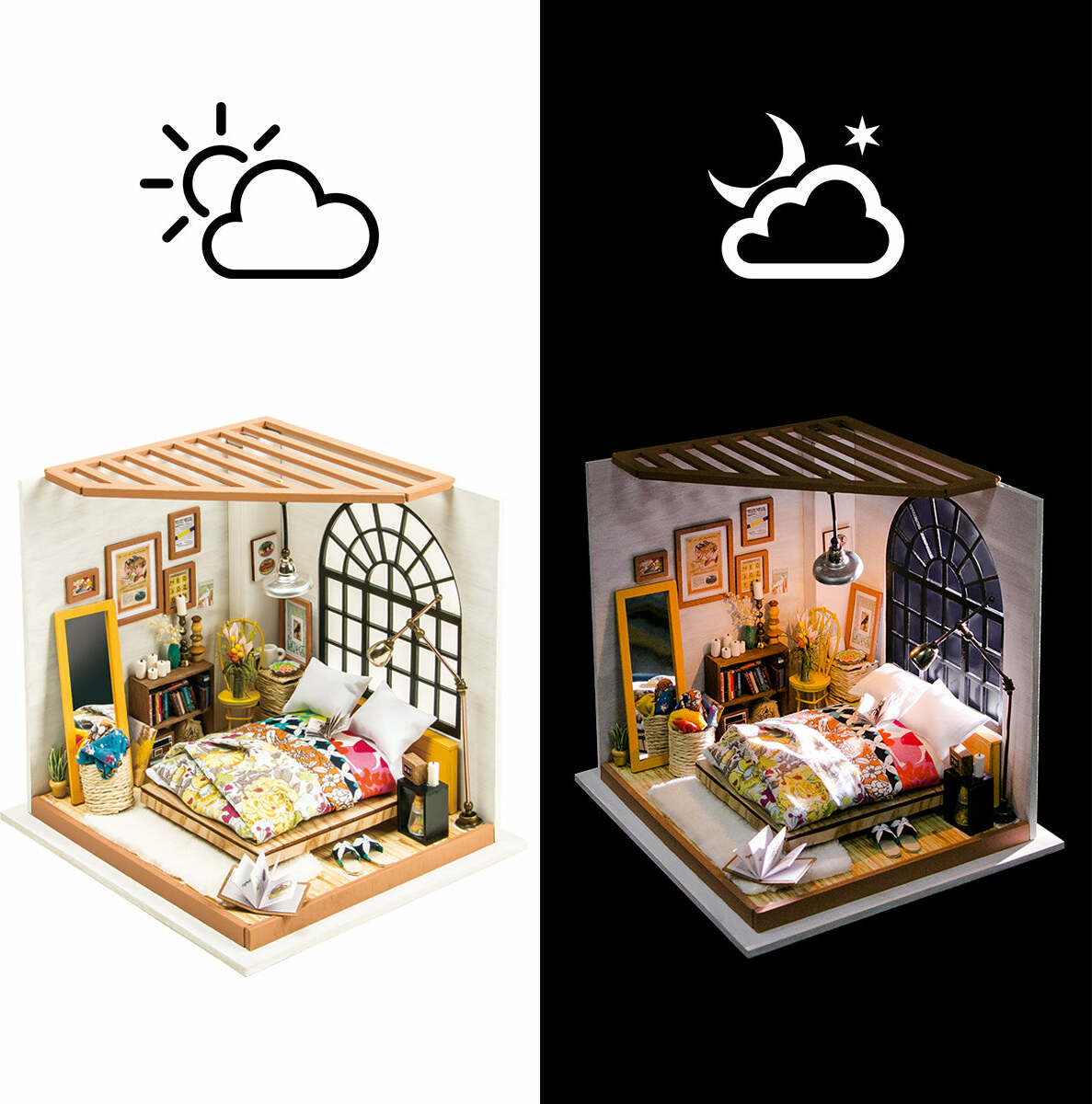 DIY Dollhouse Miniature House Kit - Alice&#39;s Dreamy Bedroom