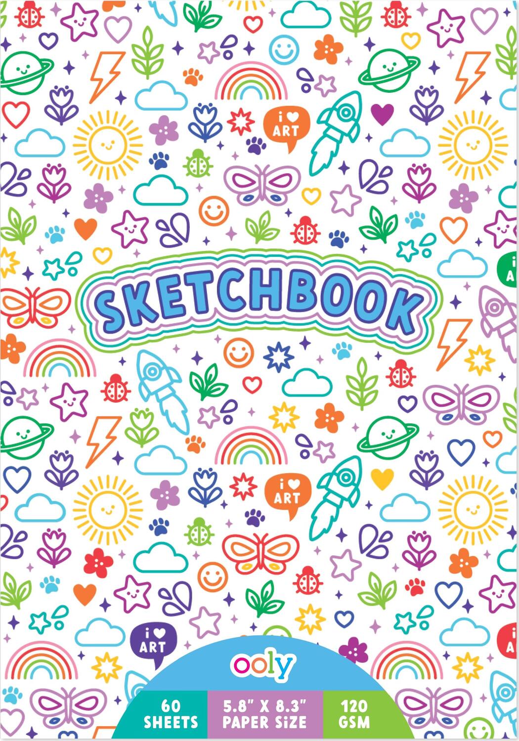 Colorful Doodles Sketchbook (5.8&quot; x 8.3&quot;)