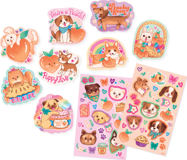 Puppies And Peaches Scented Stickers