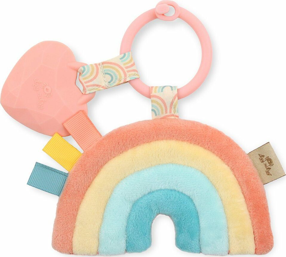 Itzy Pal - Plush Pal with Silicone Teether (Rainbow)