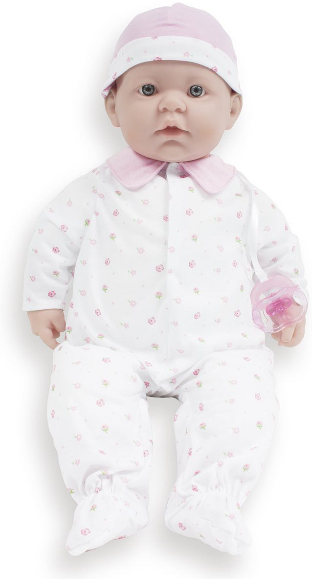 JC Toys La Baby 20-inch Washable Soft Baby Caucasian Doll with Pink outfit and Accessories