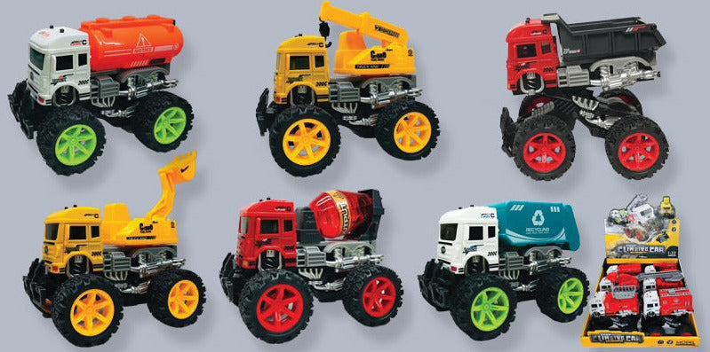 Vehicles Pop Up 4x4 Friction Work Site Trucks (assorted)