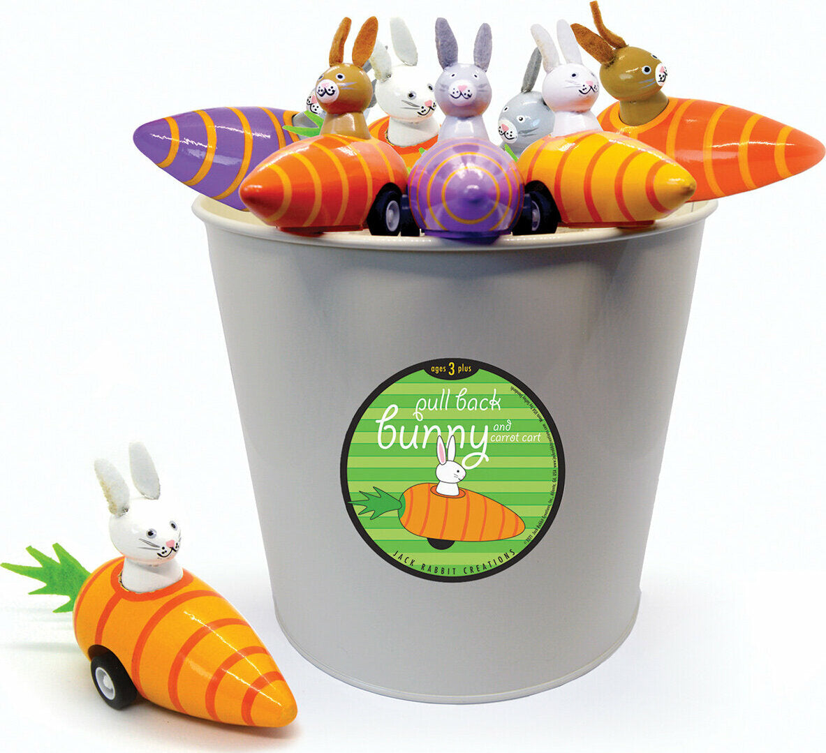 Pull Back Bunny Carrot Racers (assorted)