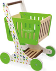 Green Market Wooden Shopping Trolley