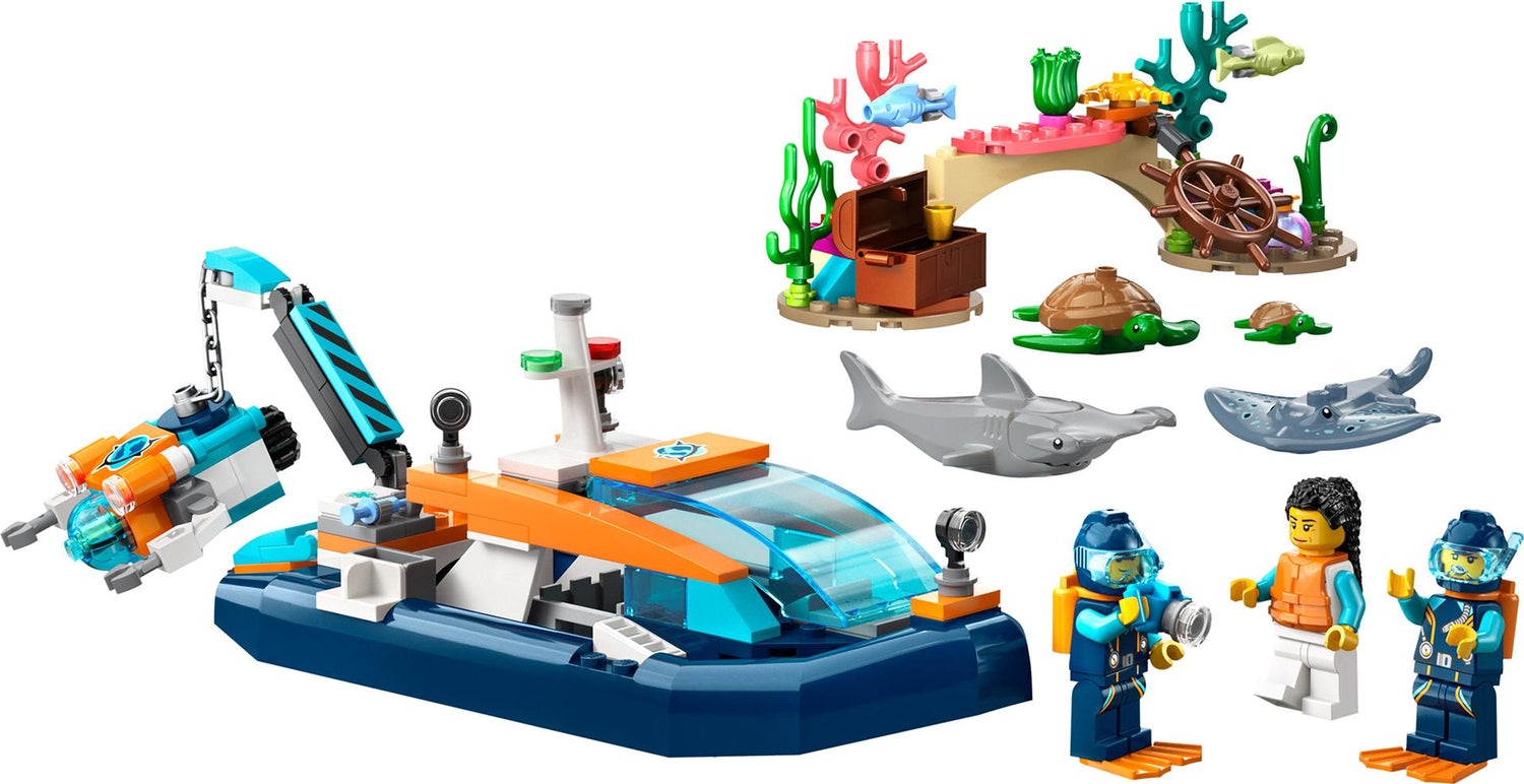 LEGO® City Explorer Diving Boat Toy Ocean Set