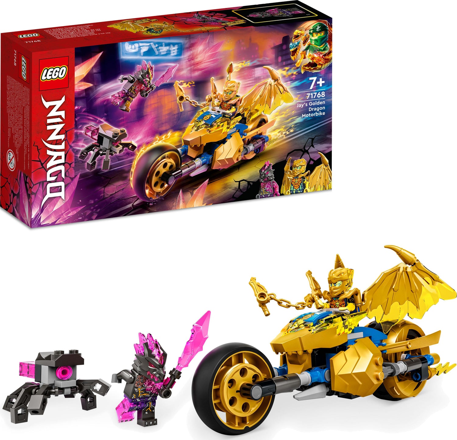 LEGO® NINJAGO Jay&#39;s Golden Dragon Motorbike Set