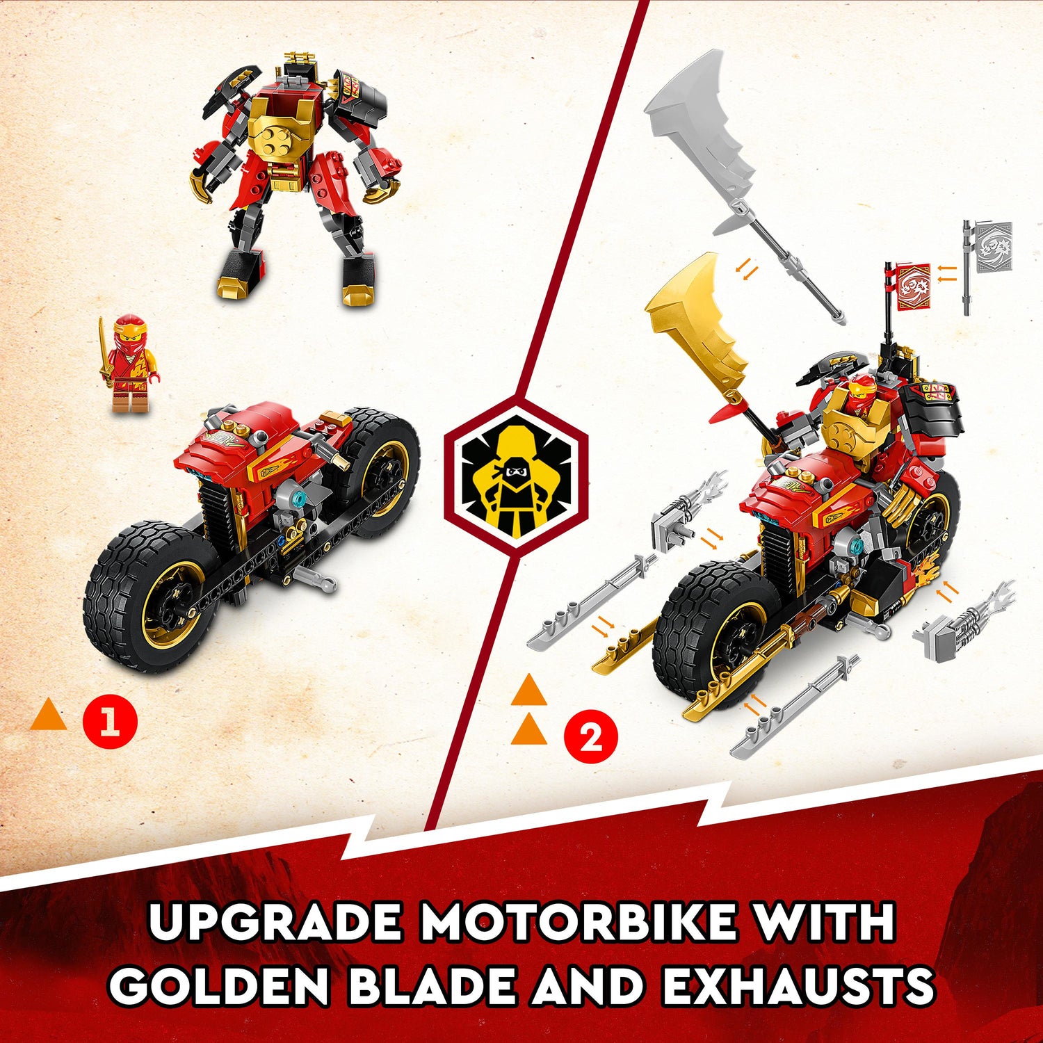 Lego ninjago clearance kai motorbike