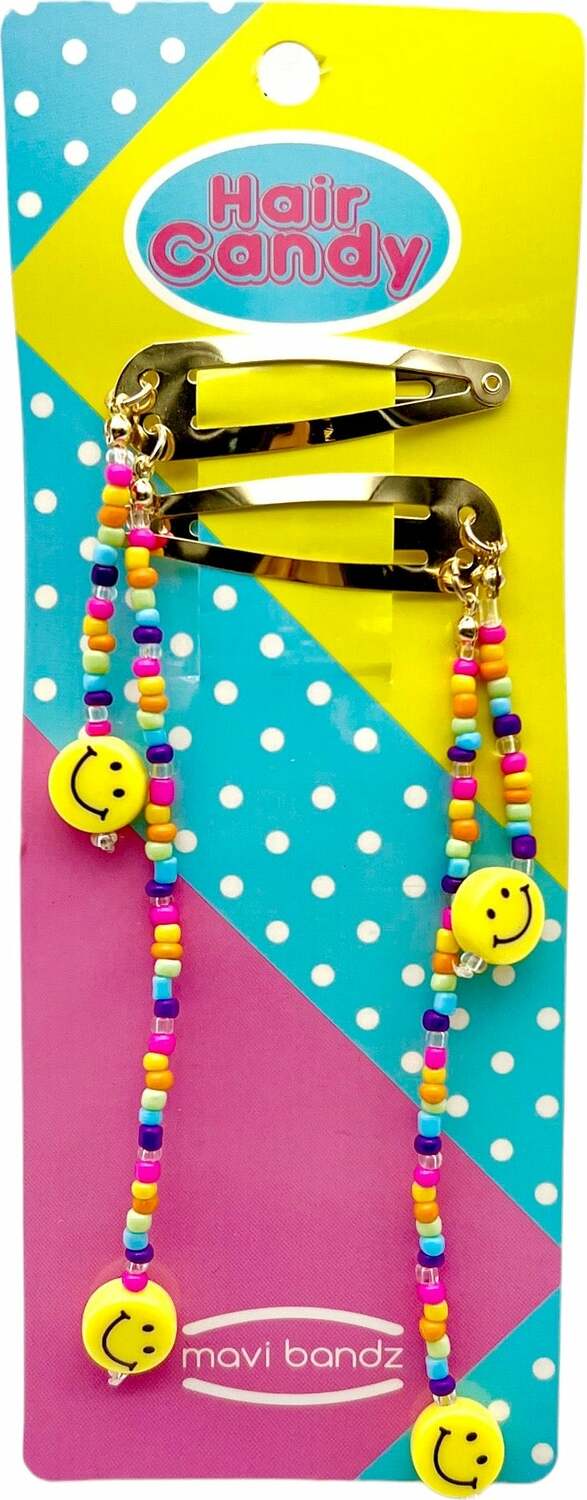 Hair Candy Smiley Face Clips