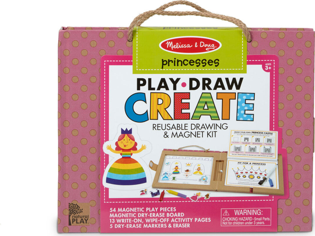 Natural Play: Play, Draw, Create Reusable Drawing &amp; Magnet Kit - Princesses