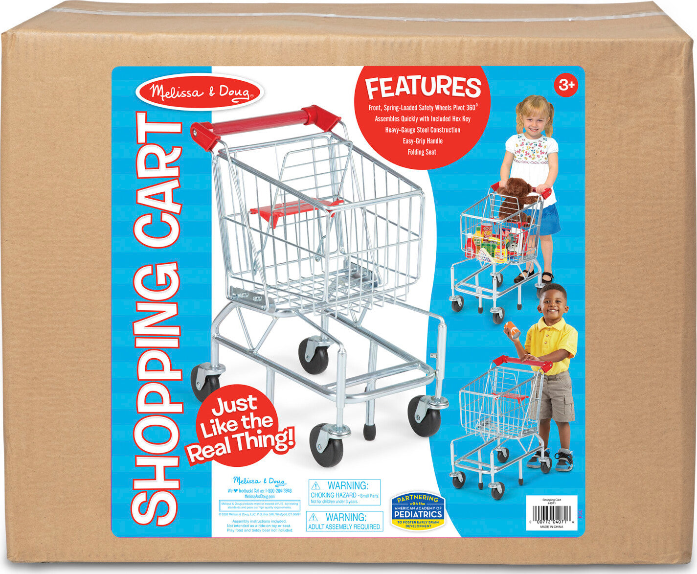 Shopping Cart Toy - Metal Grocery Wagon