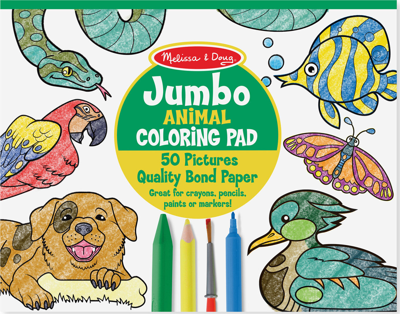Jumbo Coloring Pad - Animals