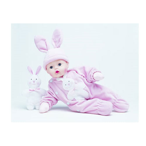 Pink Bunny Huggums® Light Skin Tone (12" doll)
