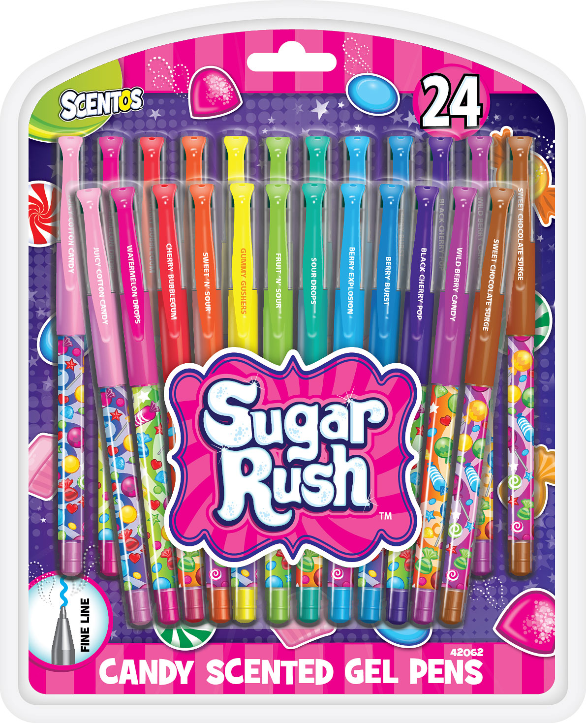 Scented Sugar Rush Gel Pens 24pk