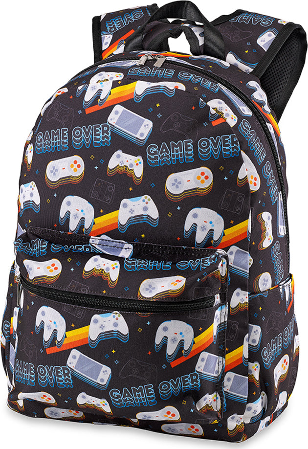 Retro Gamer Canvas 2-Zipper Backpack