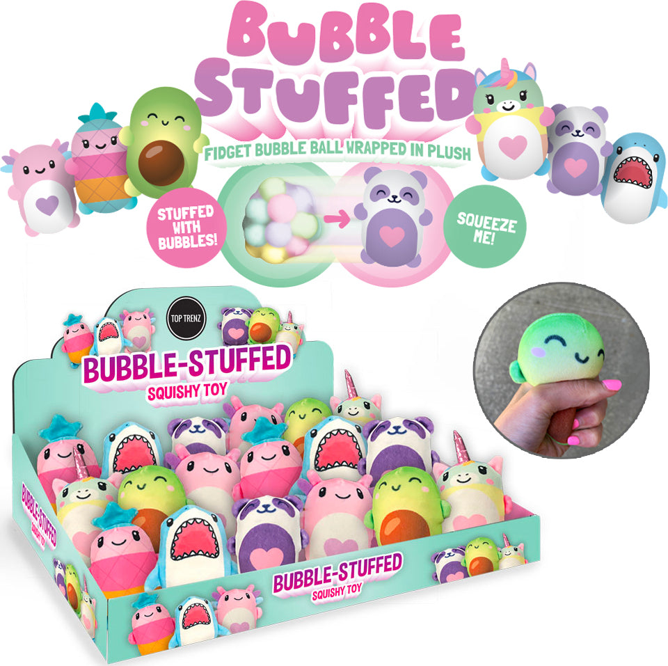 Bubble Stuffed Squishy Friends - Plush Wrapped Fidget Balls
