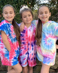 Pastel Delight Tie-Dye Fuzzy Romper (Kids 6/6x)