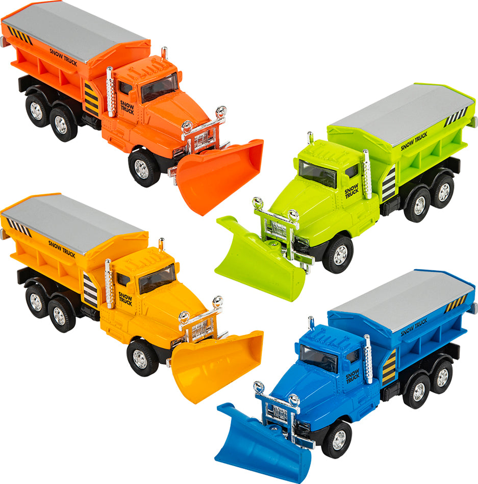 6.5&quot; Die-cast Pull Back Snow Plow 12/ Display