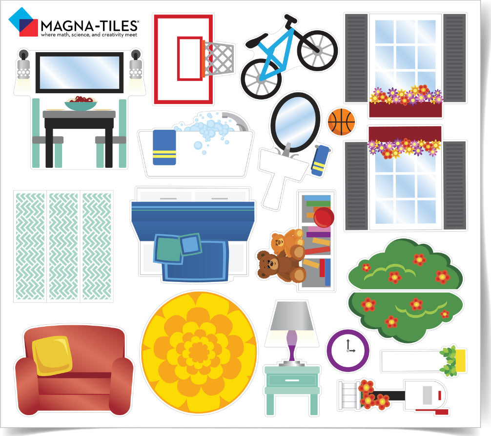 MAGNA-TILES House 28-Piece Magnetic Construction Set, The ORIGINAL Magnetic Building Brand