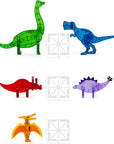 MAGNA-TILES Dinos 5-Piece Magnetic Construction Set, The ORIGINAL Magnetic Building Brand